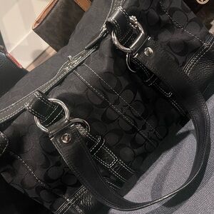 Coach Black Signature Handbag